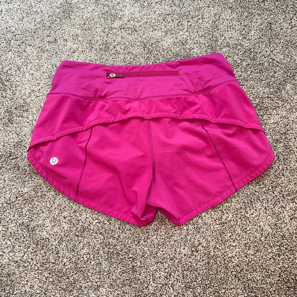 Lululemon Ripened Raspberry Speed Up Shorts - Picture 2 of 3